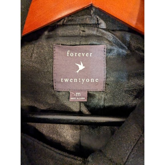 Forever Twenty One Pea Coat Black Pea Coat Size M - Picture 3 of 5